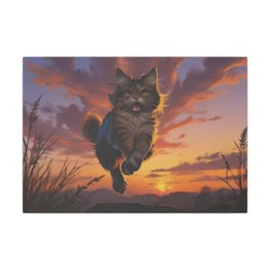MainCoon in the Sunset / MainCoon im Sonnenuntergang / Cat / Katze / Digital Art / Digitale Kunst